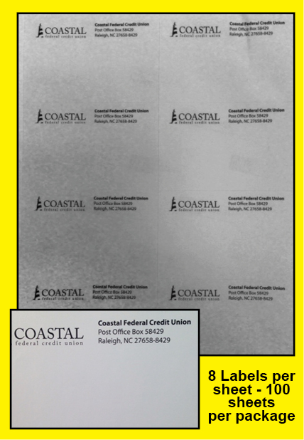 Address Labels-Laser sheets-<mark>PO Box 58429</mark>**<b>Order By: Pack of 100 sheets<b>